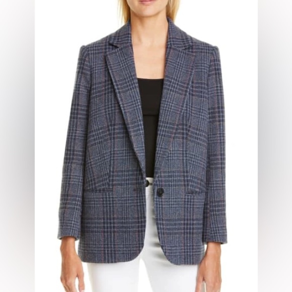 Ba&sh Theo Plaid Blazer medium